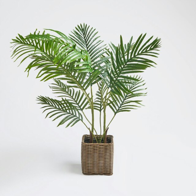 OHS Home Decor Artificial Palm Tree In Basket Plant, 110cm - Green