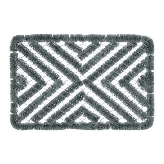 Groundsman Wire Rectangular Boot Scraper Mat - Grey/Silver - 40cm x 60cm