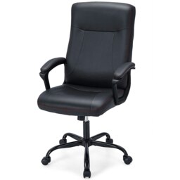 COSTWAY Executive Chair Ergonomic Computer Desk Chair Black