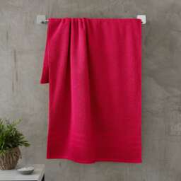 Catherine Lansfield Zero Twist Cotton Bath Towel Pink Hot Pink Bath towel