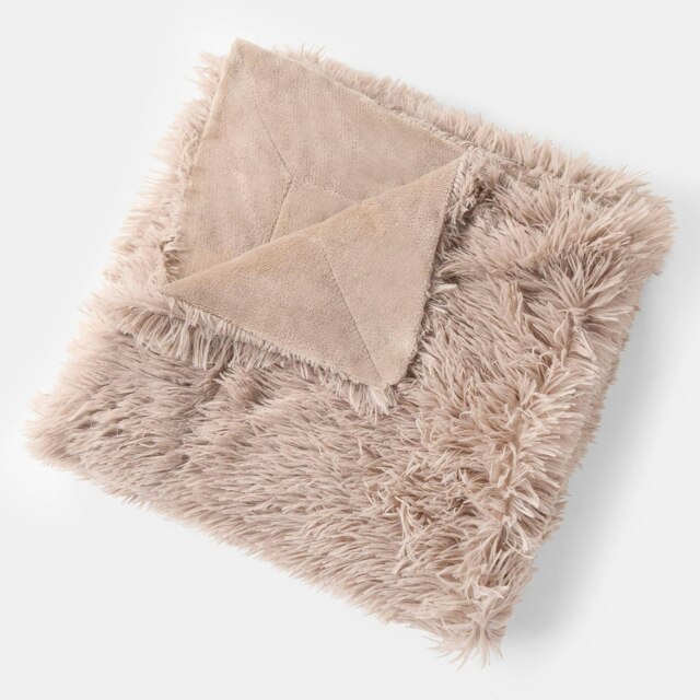 OHS Fluffy Blanket Fleece, 150x200cm - Natural