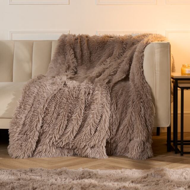 OHS Ultra Soft Fluffy Fleece Throw Luxury Bed Blanket