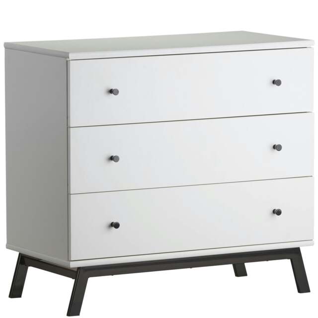 RV Lark Urban 3DRW Dresser wTopper White Grey