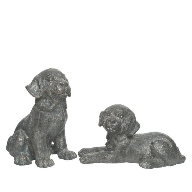 Kaemingk Dog Poly Magnesium Animal Figure (Pack of 2) Black Black One Size 1