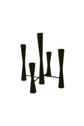 Parker 5 Piece Candle Centerpiece - Mild Steel - L27 x W27 x H42 cm - Black Black 1