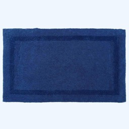 Homescapes Luxury Reversible Extra Large Bath Mat - Navy Blue Navy Blue
