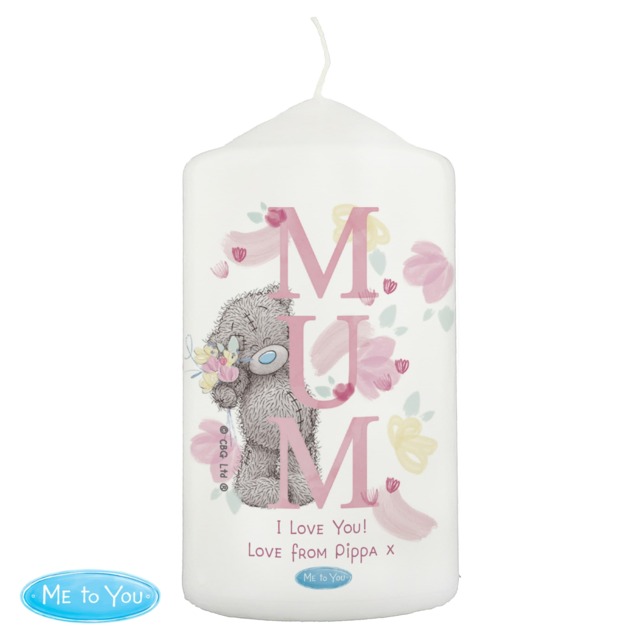 Personalised Me to You MUM Pillar Candle White 1