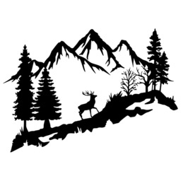 Decortie African Tree Silhouette Metal Wall Art 60x42.5cm Black