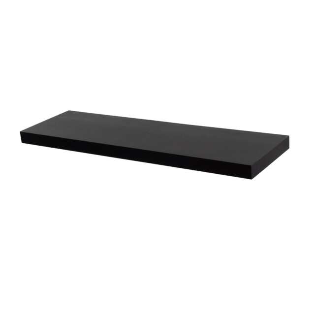 Harbour Housewares 80cm Floating Wall Shelf - Photo Gallery Bookshelf Wall Shelves for Storage & Display Black Black 1