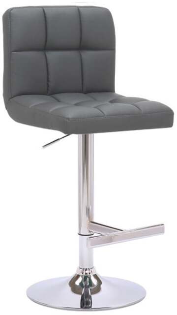 Allegro Breakfast Bar Stool, Height Adjustable Swivel Gas Lift, Kitchen Bar & Home Barstool Grey Charcoal Grey