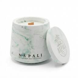 Na Pali Coconut and Vanilla Scented Candle in Stone Jar