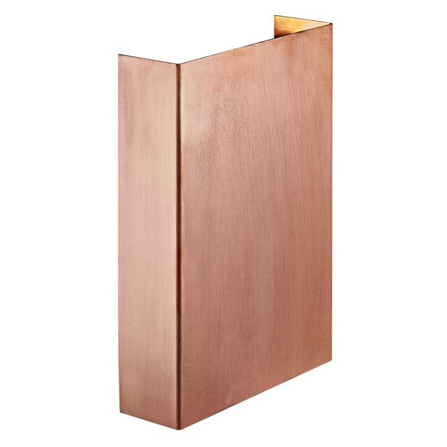 Nordlux Fold Outdoor Wall Light Brown Copper Sensor Intergrated LED Coastal/Marine Safe - Mains Powered, IP54