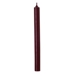 IHR Dinner Candle Tall Solid Coloured Unscented 25cm Dark Red