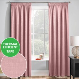Enhanced Living Matrix Blush Pink 66 x 54 inch (168x137cm) Tape Top Thermal Noise reducing Dim Out Curtains (PAIR)
