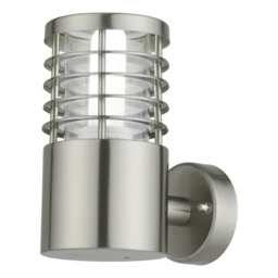 Bloom - Brushed Stainless Steel Outdoor Wall Light Grey Clear 1