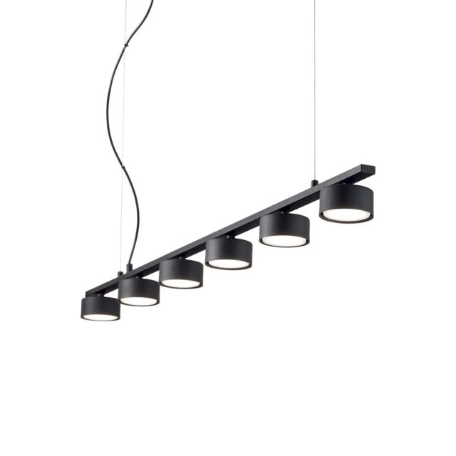 Minor Indoor 6 Light Ceiling Linear Pendant Lamp 6 Lights Black