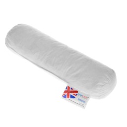 "Homescapes Luxury Duck Feather Bolster Cushion Insert Inner 30 x 9 cm (12 x 3.5 inches) White 30 x 9 cm (12 x 3.5"")"