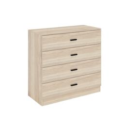 Oak - Chest of 4 Drawers Brown 1