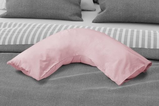 Percale Collection 180 Thread Count Percale V- Shaped Pillowcase in Pink Pink Pink
