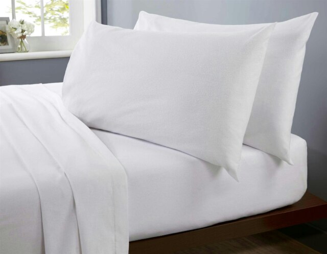 Microfibre White Double Sheet Set
