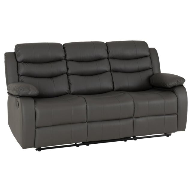 Roma 3 Seater Recliner Sofa - L90 x W102 x H185 cm - Grey