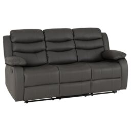 Roma 3 Seater Recliner Sofa - L90 x W102 x H185 cm - Grey