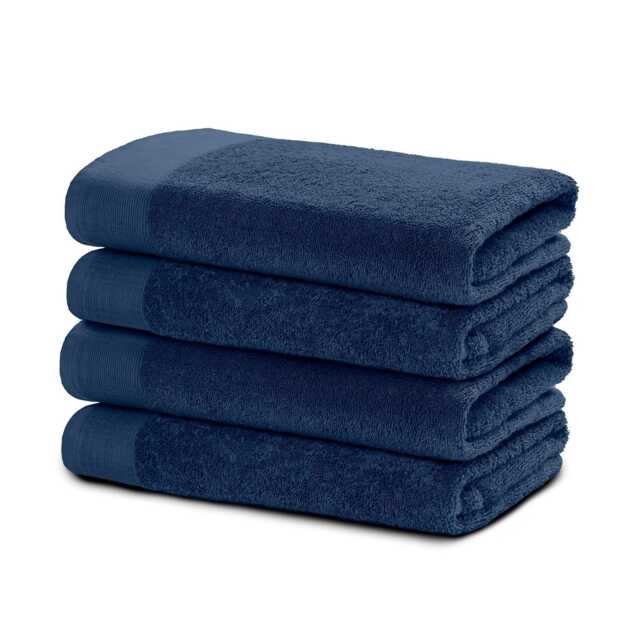 Groundlevel Luxe Collection 4 Piece Egyptian Bath Sheet Set Luxuriously Soft Blue