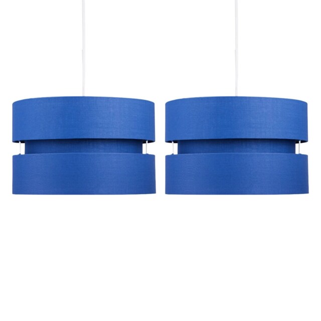 Pair of Blue Layered Easy Fit Light Shades Blue Large 2