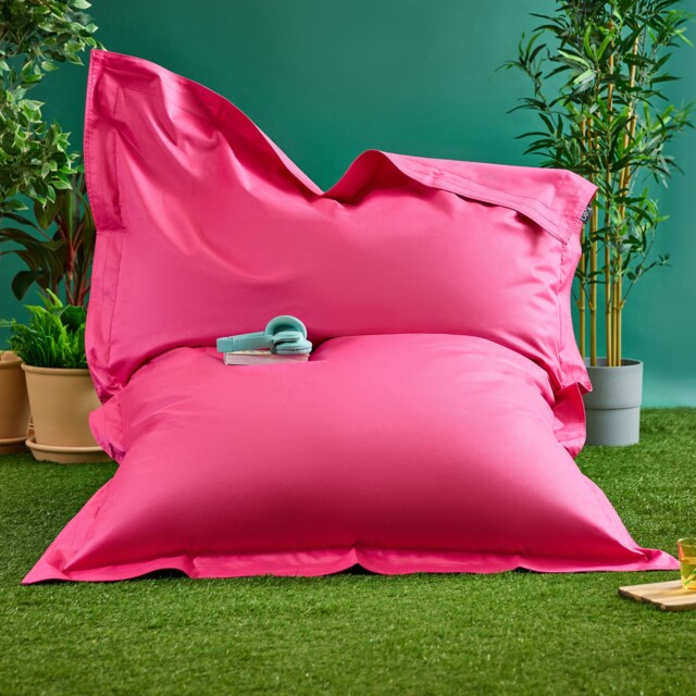 Icon Adults Giant Indoor Outdoor Floor Cushion Bean Bag, Pink