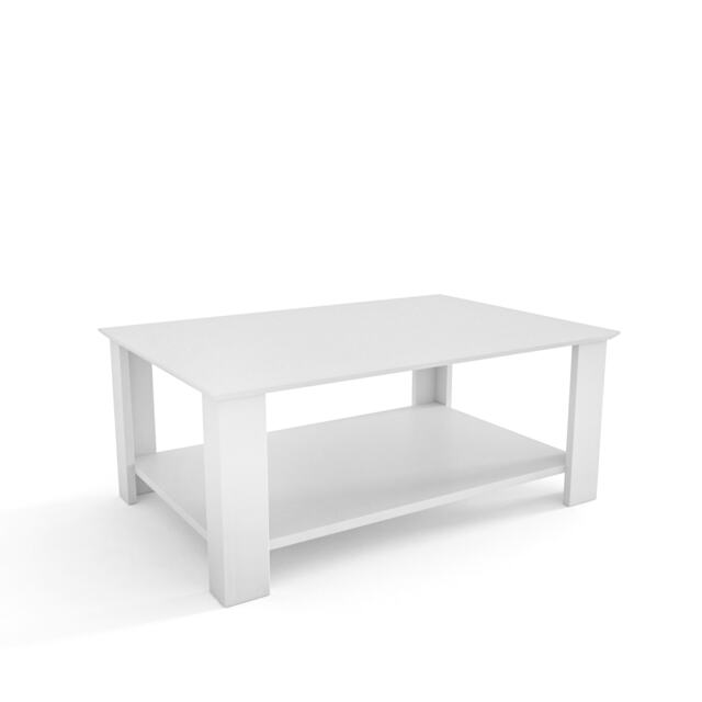 Decorotika Leroy Coffee Table - H 37 cm x W 90 x L 60 cm White 1