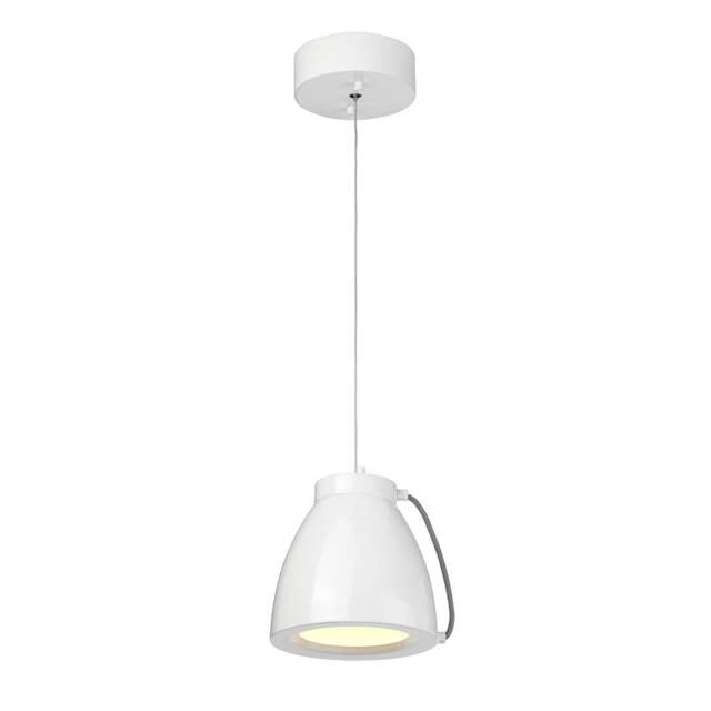 Europa LED 1 Light Small Dome Ceiling Pendant White Painted Finish