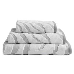 Zebra Print Jacquard Towels - 100% Cotton Grey Bath towel