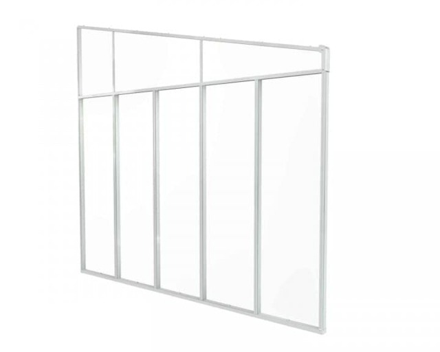 Patio Cover 4 Series Sidewall - Acrylic - L319 x W6.7 x H305 cm - White White