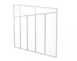 Patio Cover 4 Series Sidewall - Acrylic - L319 x W6.7 x H305 cm - White White