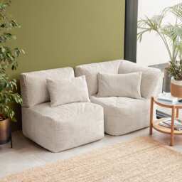 2pcs icon Noa, 1x Corner, 1x Recliner, Jumbo Cord Stone