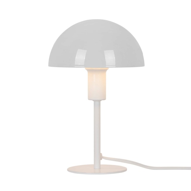 Nordlux Ellen Indoor Table Lamp White Metal E14 Dome Shade - Mains Powered, IP20 White White