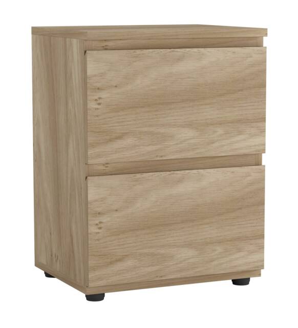 Skagen Minimalist Chest of 2 Drawers Brown Oak & Oak 1