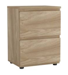 Skagen Minimalist Chest of 2 Drawers Brown Oak & Oak 1