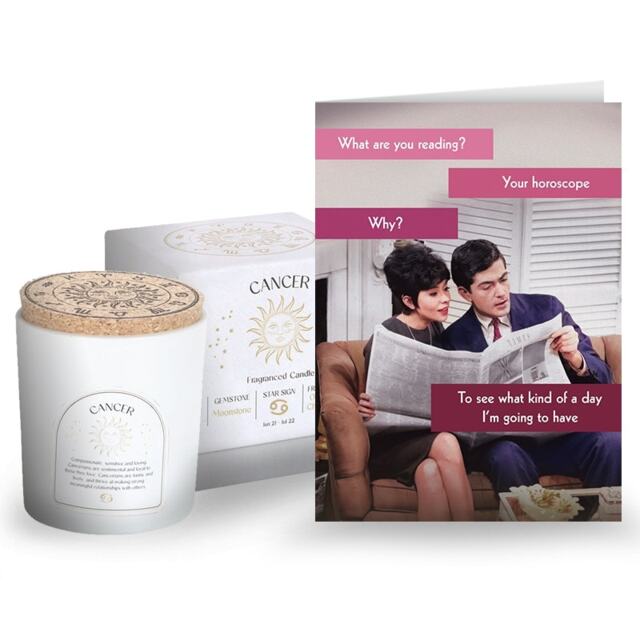 Cancer Horoscope Card And Cancer Candle - Card And Gift Bundle Multi Multi One Size
