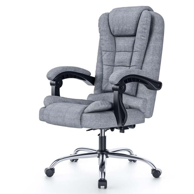 Rattantree Adjustable Swivel Office Chair High Back Fabric Executive Chair