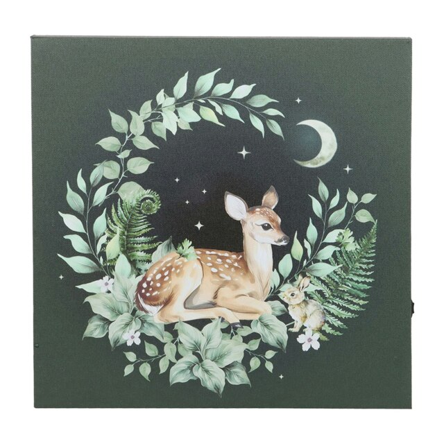 Something Different Canvas Fawn Plaque - Brown/Green/White - One Size