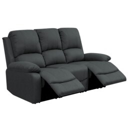 Luxury Fabric Reclining Sofa Set With 2-Seater and 3-Seater Sofa In Dark Grey
