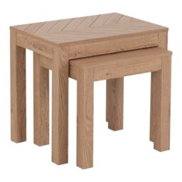 Leon Nest of 2 Tables - L39 x W51 x H56 cm - Medium Oak