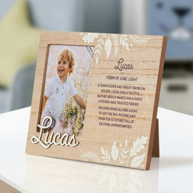 History & Heraldry Pre-Personalised Kids Wooden Picture Frame - Lucas