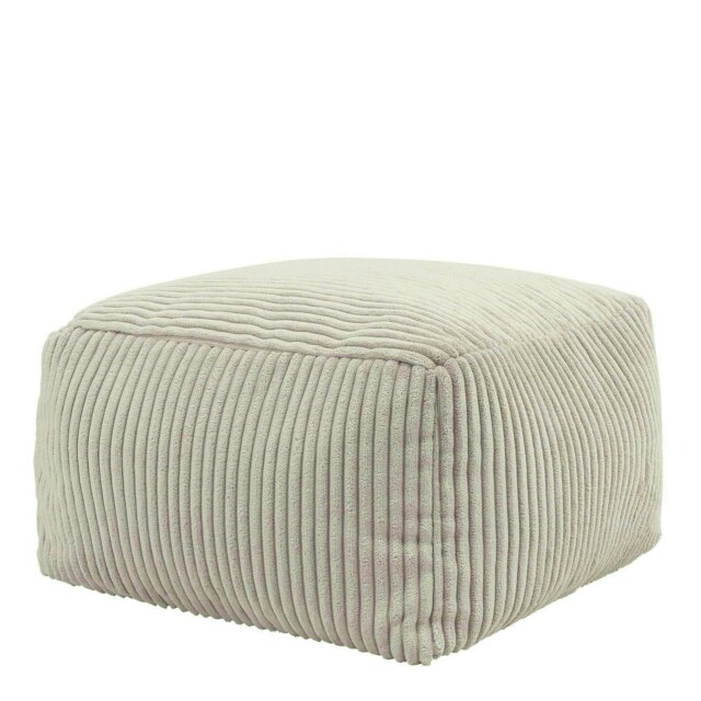 icon Theo Beanbag Footstool Corduroy Natural Beige Cream M