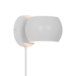 Nordlux Belir Indoor Wall Light White Metal Sensor G9 Adjustable Head - Plug In or Mains Powered , IP20 White White