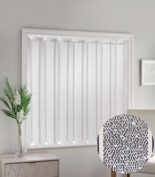 "White Plain Textured Voile Louvre Vertical Pleated Window Blind Panel - 72"" x 54"""