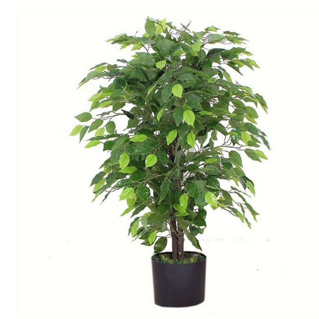 Artificial Ficus Tree Plant 90cm Bush Ficus Plants Green 3ft