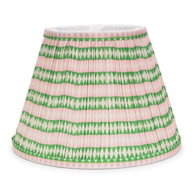 ValueLights Riza Taper Pink Aztec Pleat Large Shade
