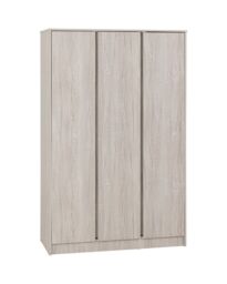 Malvern 3 Door Wardrobe - L50.5 x W115 x H180 cm - Urban Snow Brown Urban Snow